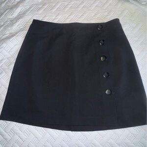 GAP Black A-Line Skirt with Buttons